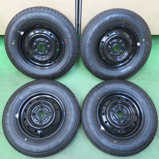 新車外し！25年★スズキ エブリイ バン 純正 スチール 145/80R12 80/78N ヨコハマ BluEarth-Van RY55 RY55D 12インチ PCD100/4H★5071103イノ
