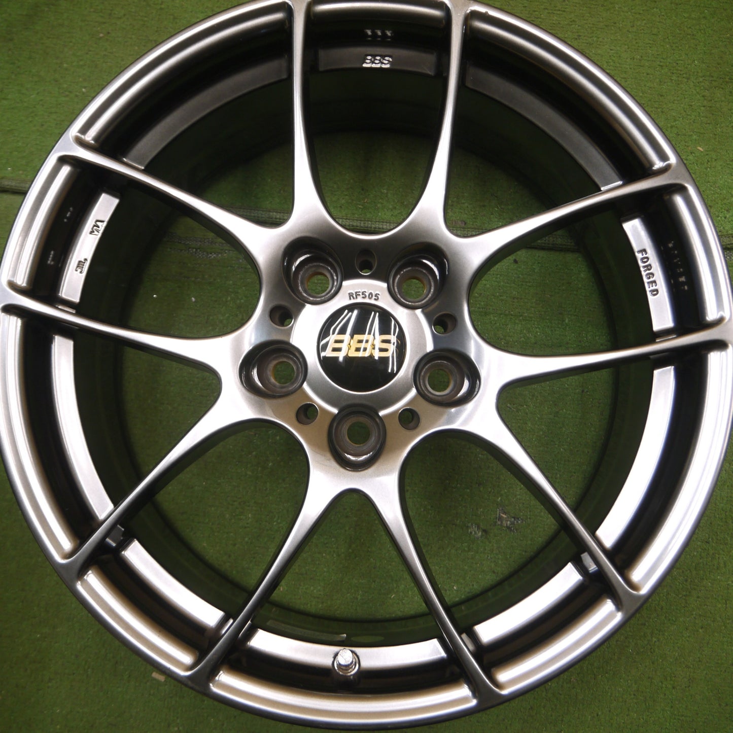 *送料無料* 美品★BBS RF505 鍛造 ホイール 17インチ 17×7.5J PCD112/5H★4051406Hホ