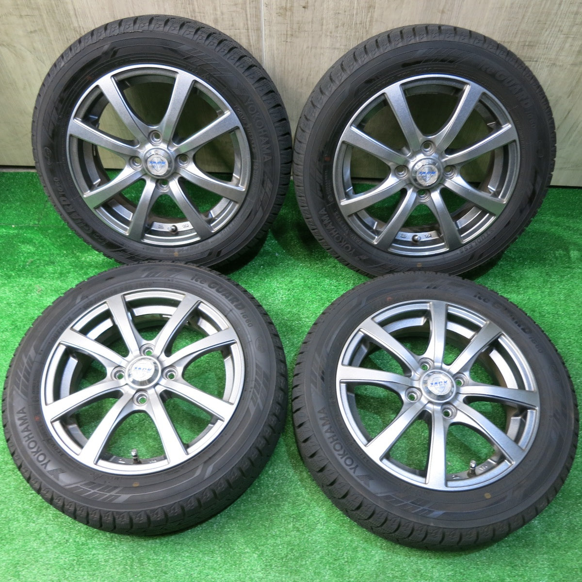 バリ溝！23年！キレイ！9.5分以上★スタッドレス 155/65R14 ヨコハマ アイスガード iG60 ZACK JP-110 MONZA ザック モンツァ 14インチ PCD100/4H★5113016HAス