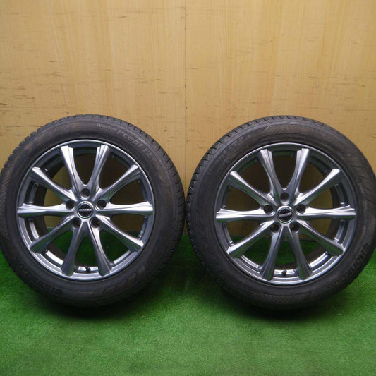 バリ溝！キレイ！9分！2本★スタッドレス 215/55R17 ハンコック ウインター アイセプト IZ2A WAREN PCD114.3/5H★4101804Hス