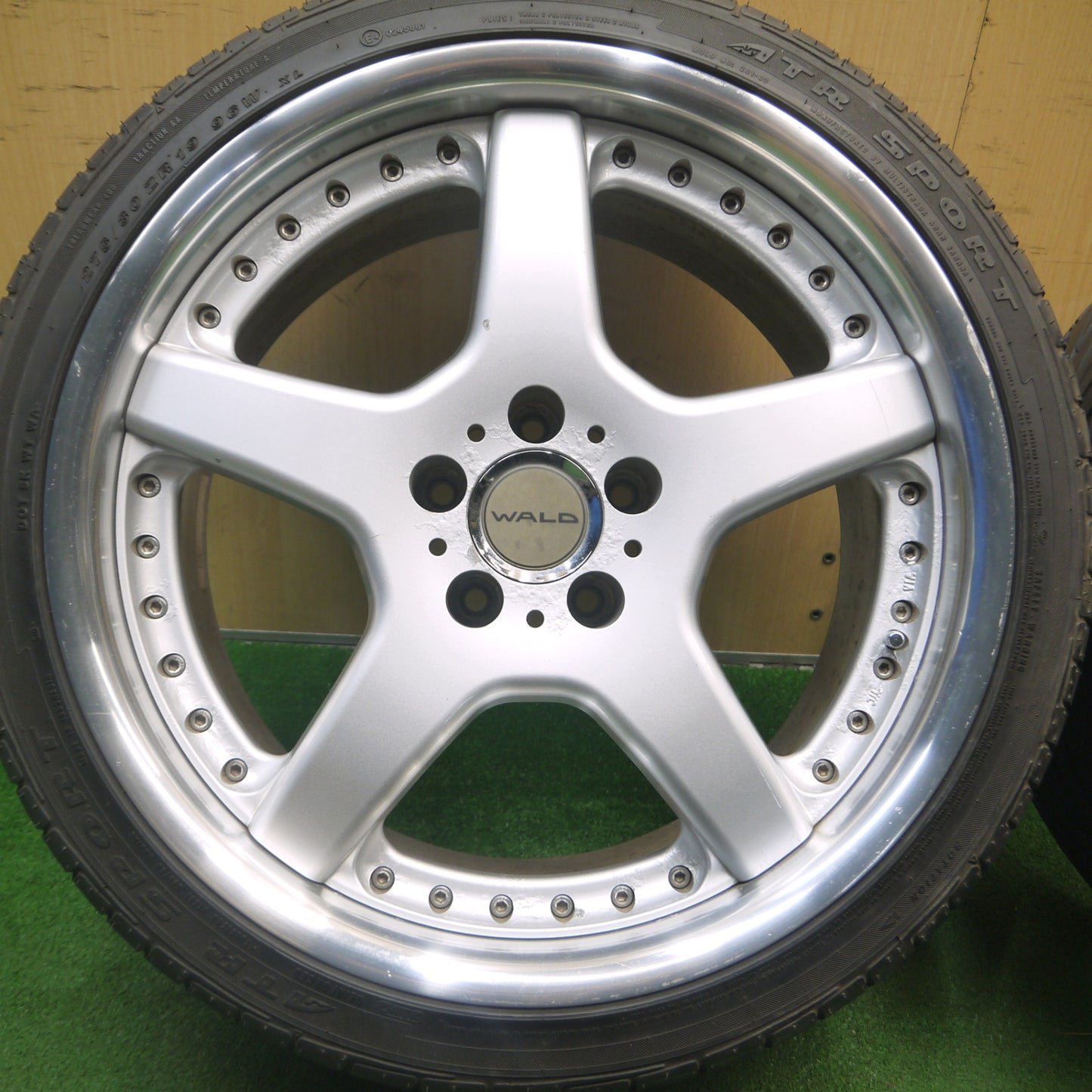[送料無料] バリ溝！21年！ほぼ10分★WALD シュトライフェン 245/35R19 275/30R19 マックストレック MAXIMUS M1 ATR SPORT 19インチ ヴァルド PCD114.3/5H★5021809Hノ