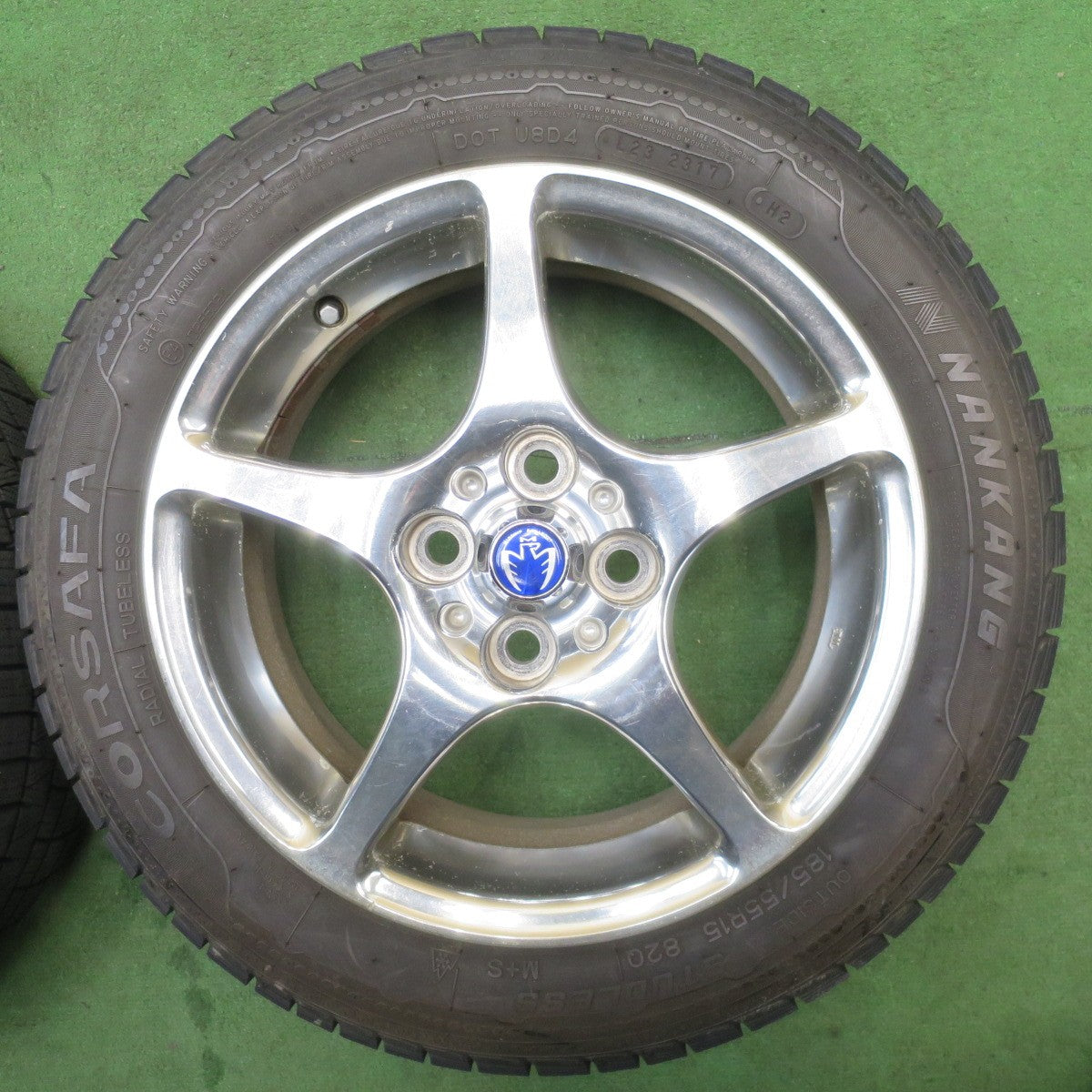 バリ溝！9.5分★トヨタ MR-S ZZW30 純正 MIDSHIP RUNABOUT 185/55R15 195/55R15 スタッドレス ナンカン CORSAFA 15インチ PCD100/4H★6050404NJス