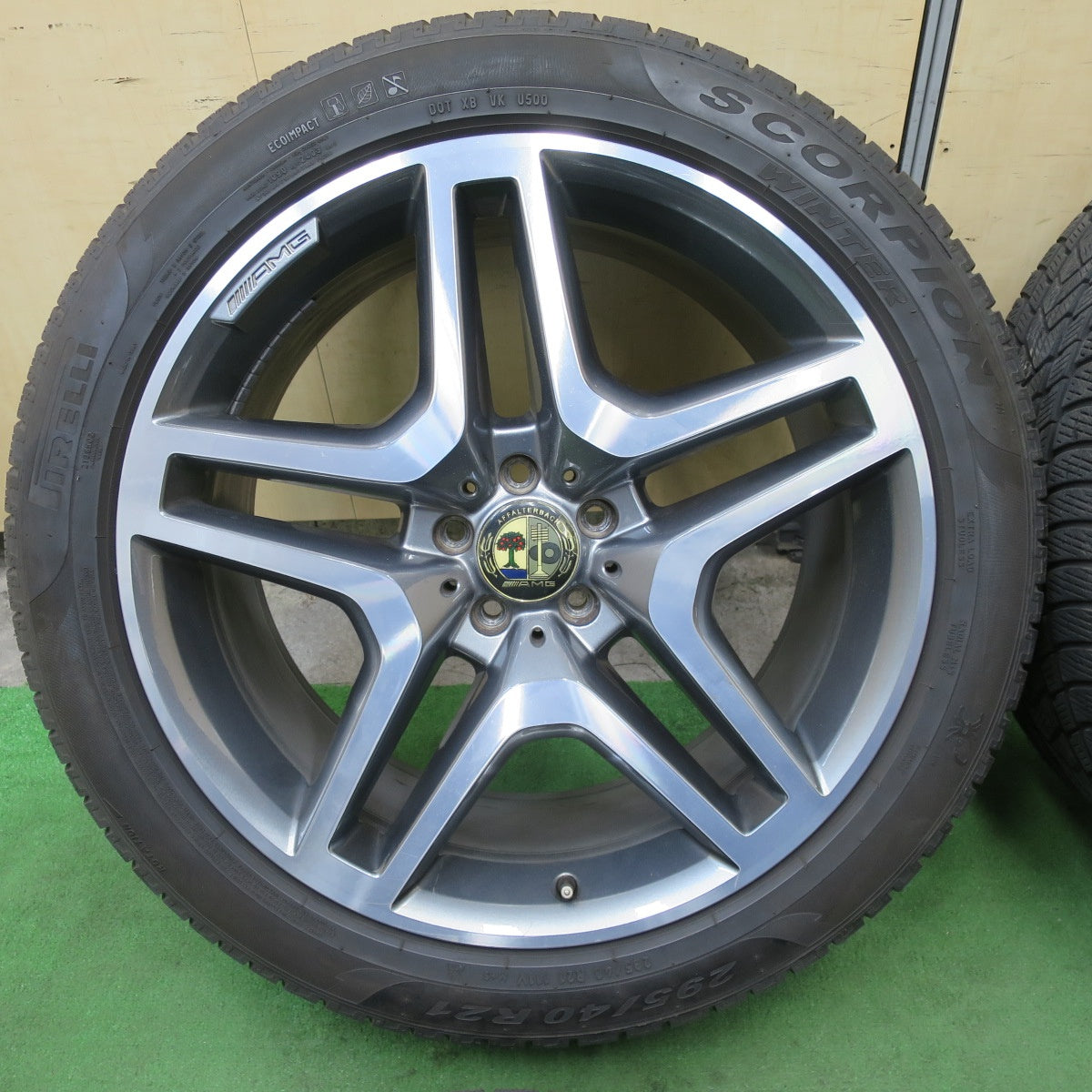 キレイ★ベンツ GLS 350d 純正 AMG 295/40R21 スタッドレス ピレリ スコーピオン TM ウインター 21インチ PCD112/5H★6020202ナス