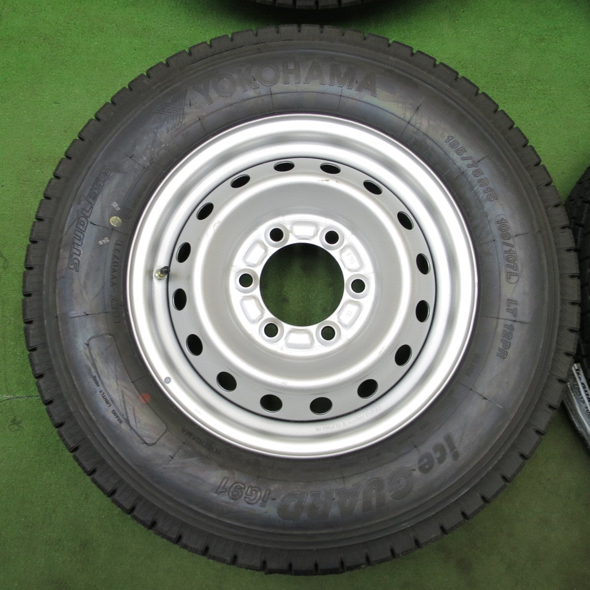 未使用★スタッドレス 195/75R15 109/107L 12PR ヨコハマ アイスガード iG91 スチール ホイール 15インチ PCD139.7/6H★6030901ナス