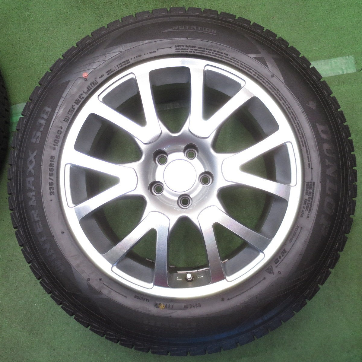 バリ溝！9.5分◎アウディ 等 ENCO EXCLUSIVE ERZ 235/65R18 スタッドレス ダンロップ ウインターマックス SJ8 エンコ エクスクルーシヴ エルツ 18インチ PCD112/5H◎6091905NJス