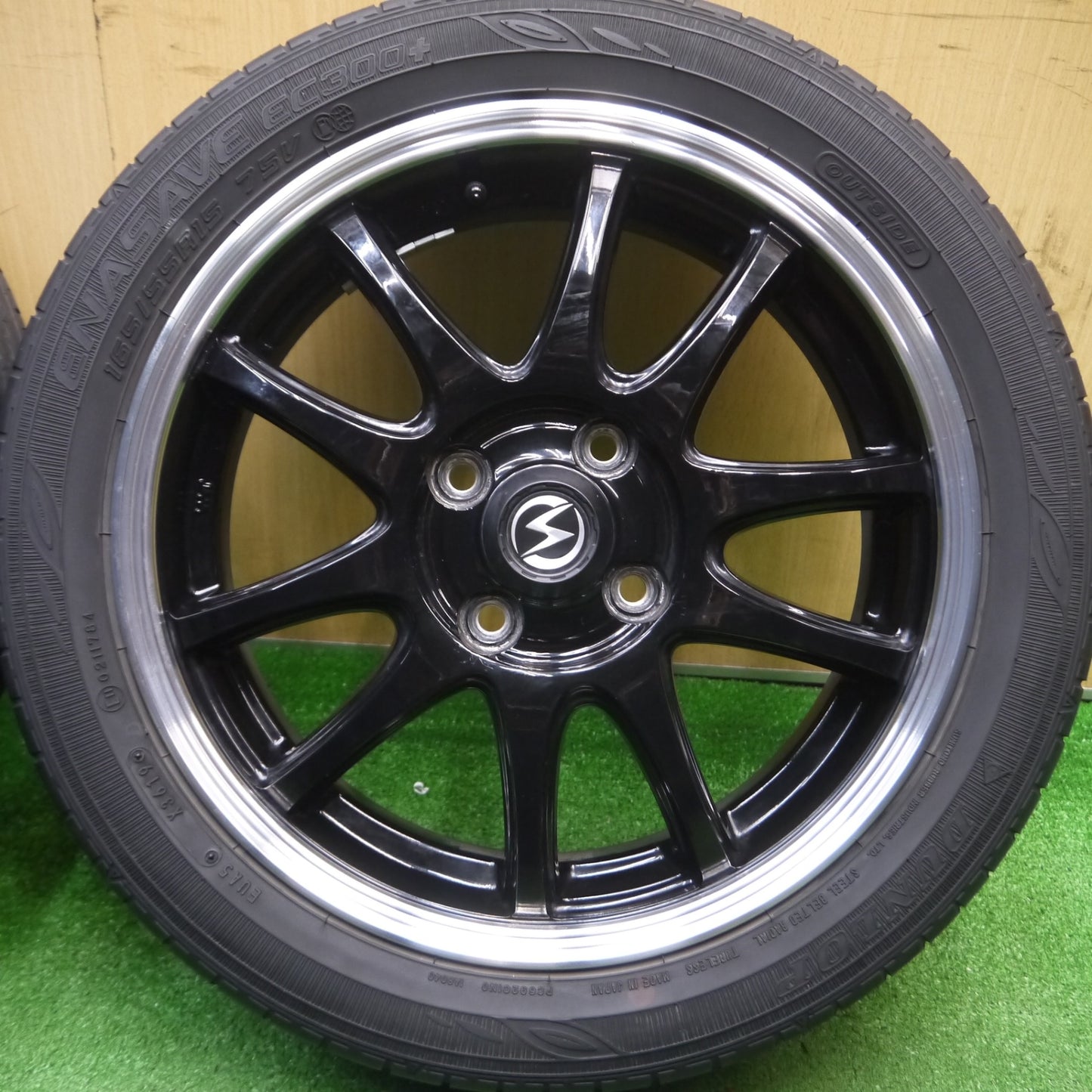 [送料無料] 4本価格！21年★S-HOLD 165/55R15 ダンロップ エナセーブ EC300+ ウィンラン R330 S-5V 軽自動車 タント N-BOX 等 PCD100/4H★4121308Hノ