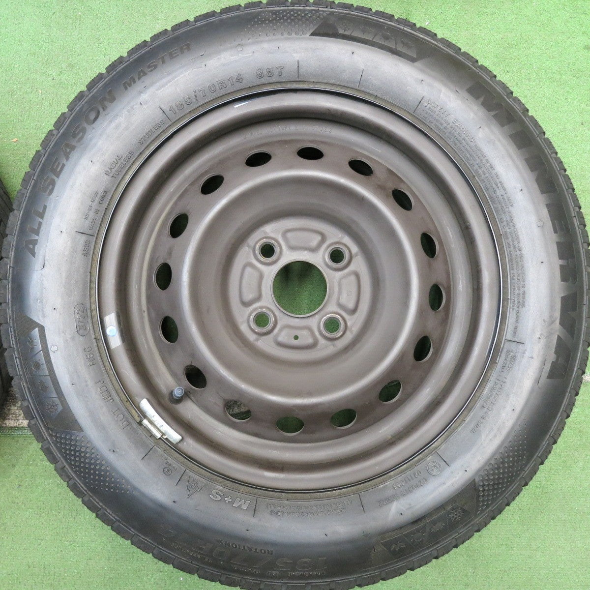 キレイ！22年★185/70R14 ミネルバ オールシーズン マスター スチール ホイール 14インチ PCD100/4H★5100405HAノ