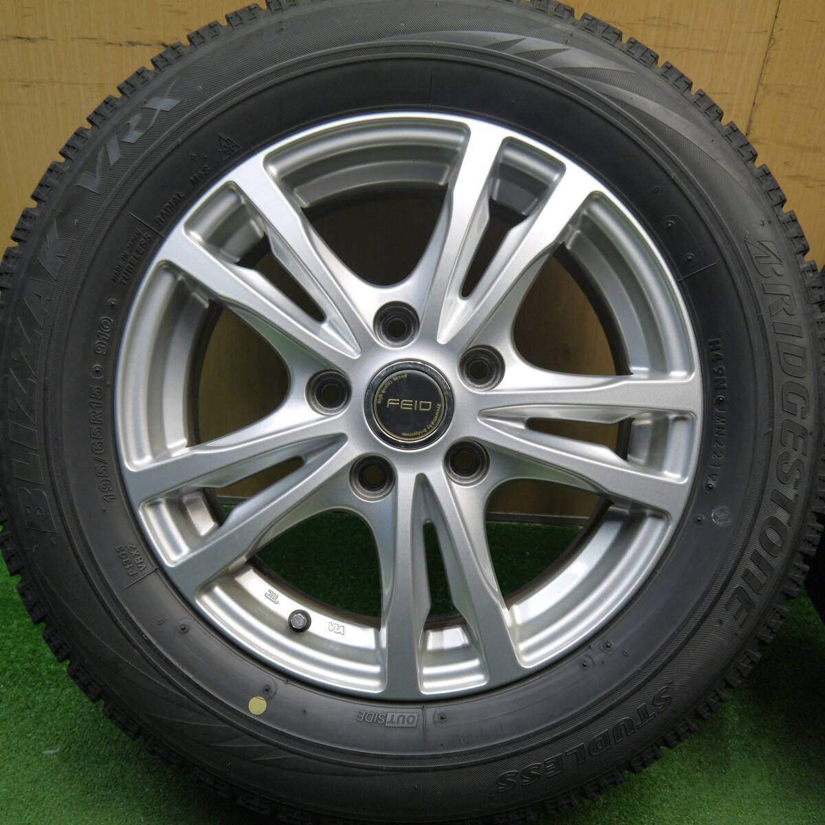 キレイ★スタッドレス 195/65R15 ブリヂストン ブリザック VRX FEID フェイド 15インチ PCD114.3/5H★5031801Hス