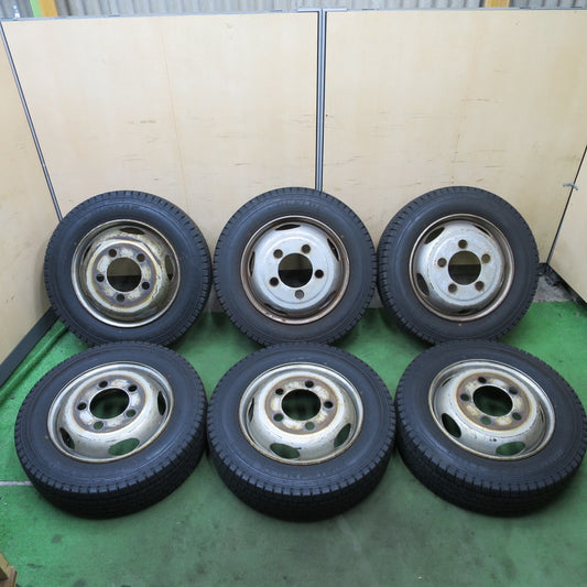 バリ溝！23年！9分！6本★トラック 195/70R17.5 112/110L スタッドレス ダンロップ ウインターマックス LT03 スチール ホイール 113-9TC 17.5インチ PCD203.2/5H★6040401ナス