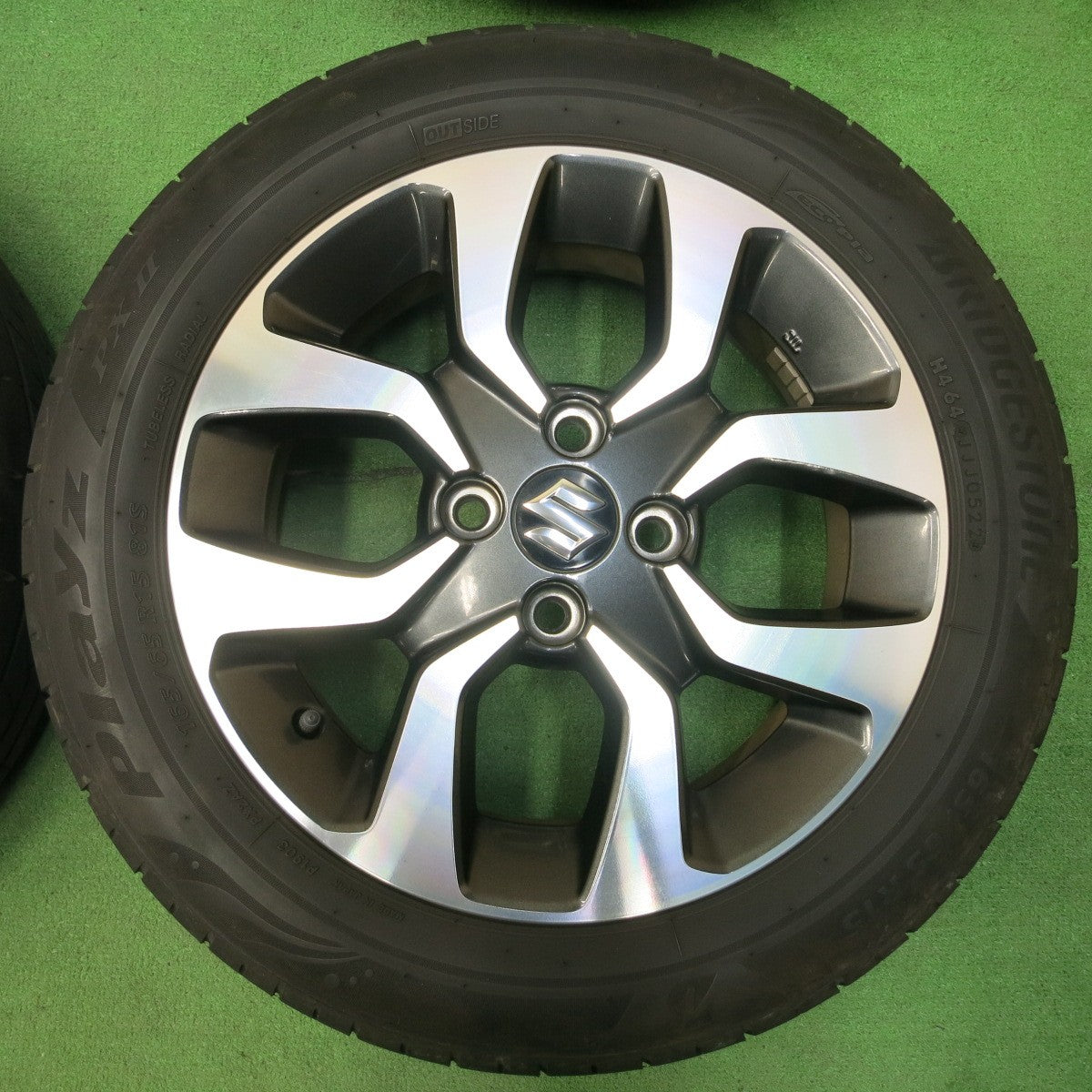 *送料無料* バリ溝！22年！キレイ！8.5分★スズキ MA36S ソリオ バンディット 純正 165/65R15 ブリヂストン プレイズ PX2 15インチ PCD100/4H★4041012イノ