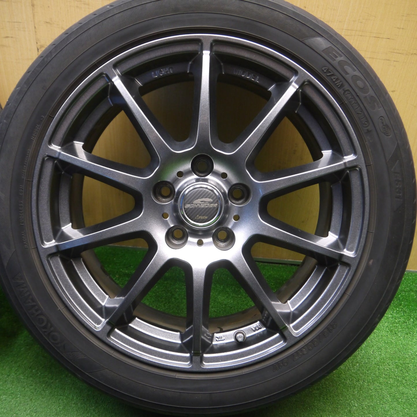 [送料無料] キレイ★215/50R17 ヨコハマ エコス ES31 SCHNEIDER ATECH シュナイダー 17インチ PCD114.3/5H★5011508Hノ