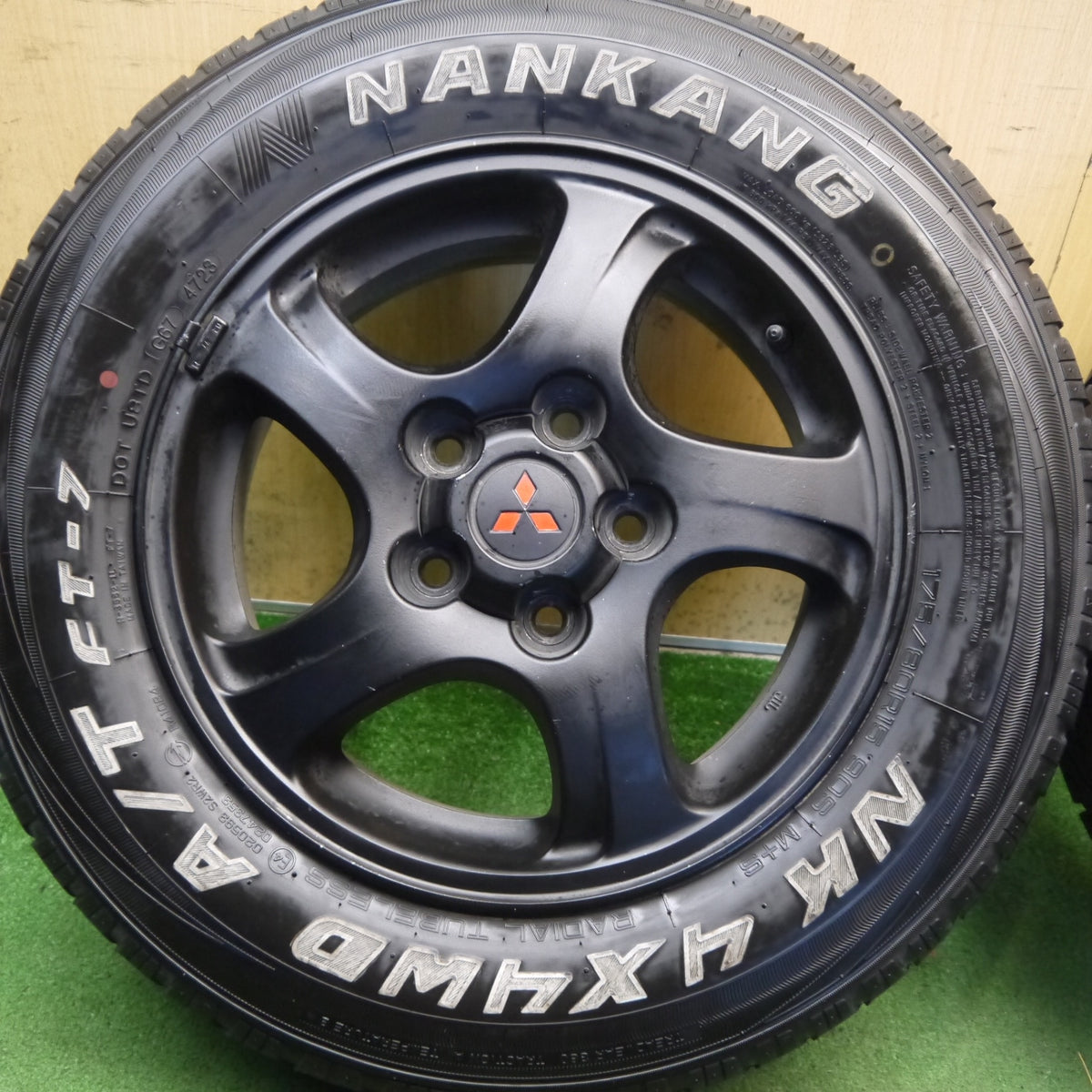 4本価格！23年◎三菱 パジェロ ミニ 純正 ENKEI 175/80R15 ナンカン NK 4X4WD A/T FT-7 エンケイ 15インチ PCD114.3/5H◎6082807Hノ