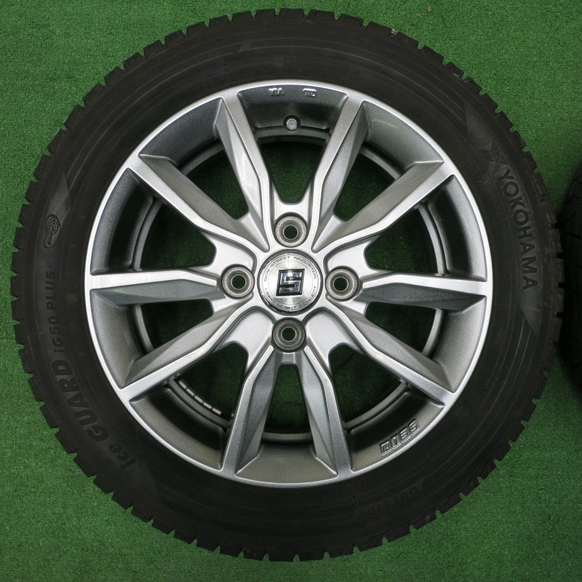 [送料無料] バリ溝！8.5分★スタッドレス 155/65R14 ヨコハマ アイスガード iG50 プラス SEIN AME ザイン 14インチ PCD100/4H★4111801NJス