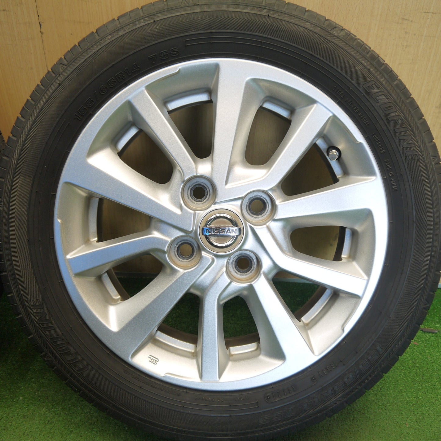 バリ溝！24年！キレイ！9分◎日産 デイズ ルークス 純正 155/65R14 ECOFINE エコファイン 14インチ PCD100/4H◎6071705Hノ