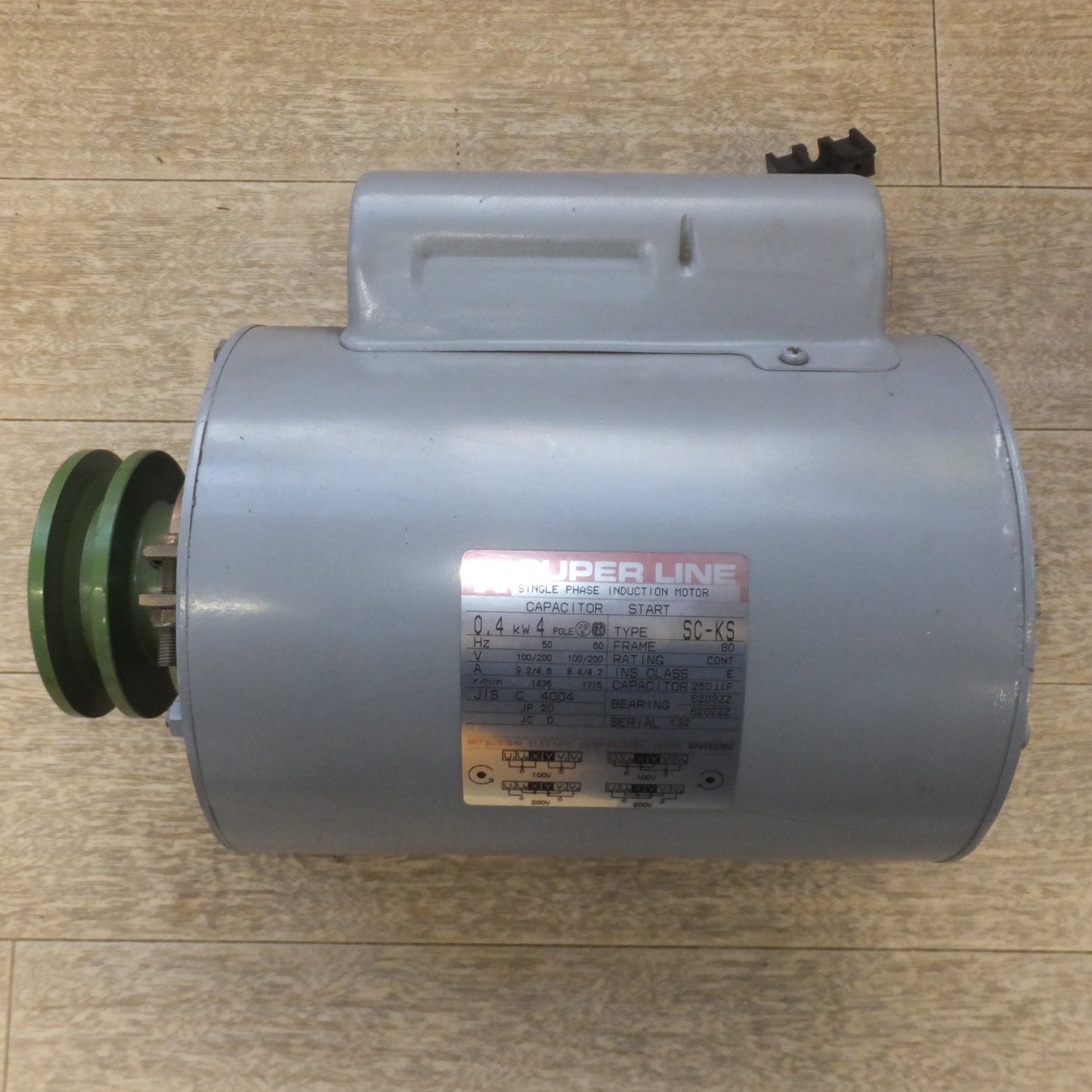 [送料無料] 現状品★三菱 MITSUBISHI 単相モーター SUPER LINE SC-KS　0.4kW 4POLE 100/200V 50/60Hz★