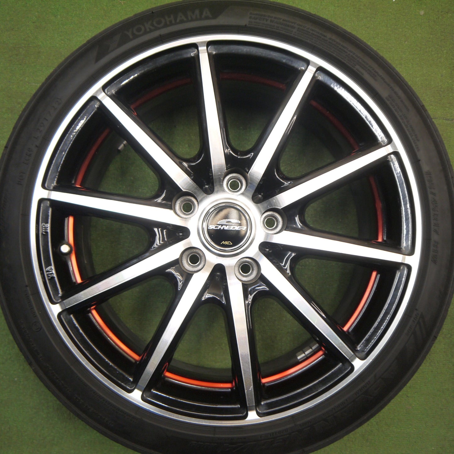 4本価格！22年★195/45R17 ヨコハマ アドバン NEOVA AD09 SCHNEIDER MiD シュナイダー 17インチ PCD114.3/5H★6031806Hノ