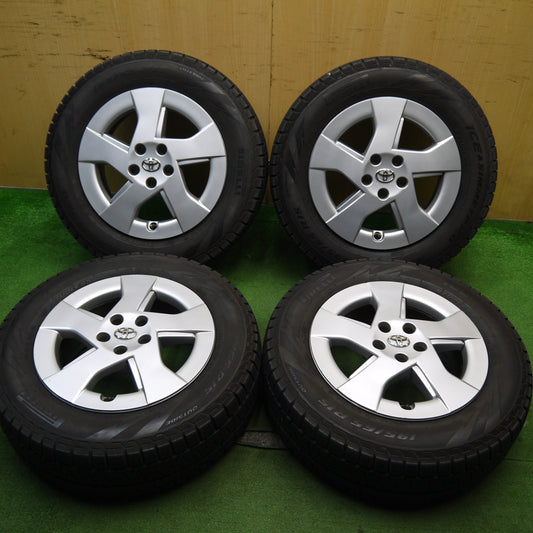 4本価格★トヨタ 30系 プリウス 純正 195/65R15 スタッドレス ピレリ アイスアシンメトリコ 15インチ PCD100/5H★5052105Hス
