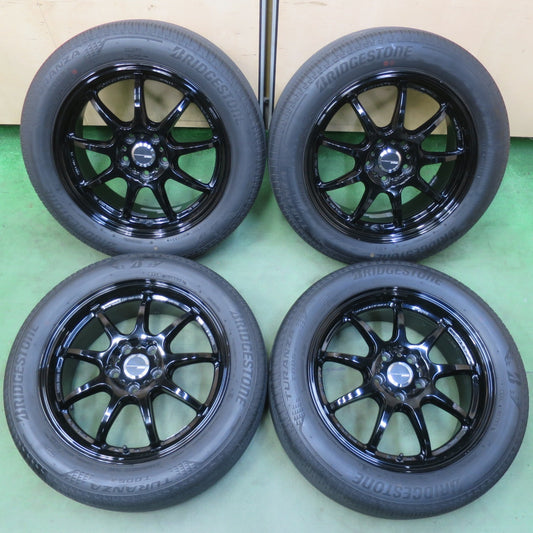 バリ溝！24年！キレイ！9分◎WORK EMOTION D9R 215/55R17 ブリヂストン トランザ T005A ワーク エモーション 17インチ PCD114.3/5H◎6071807イノ