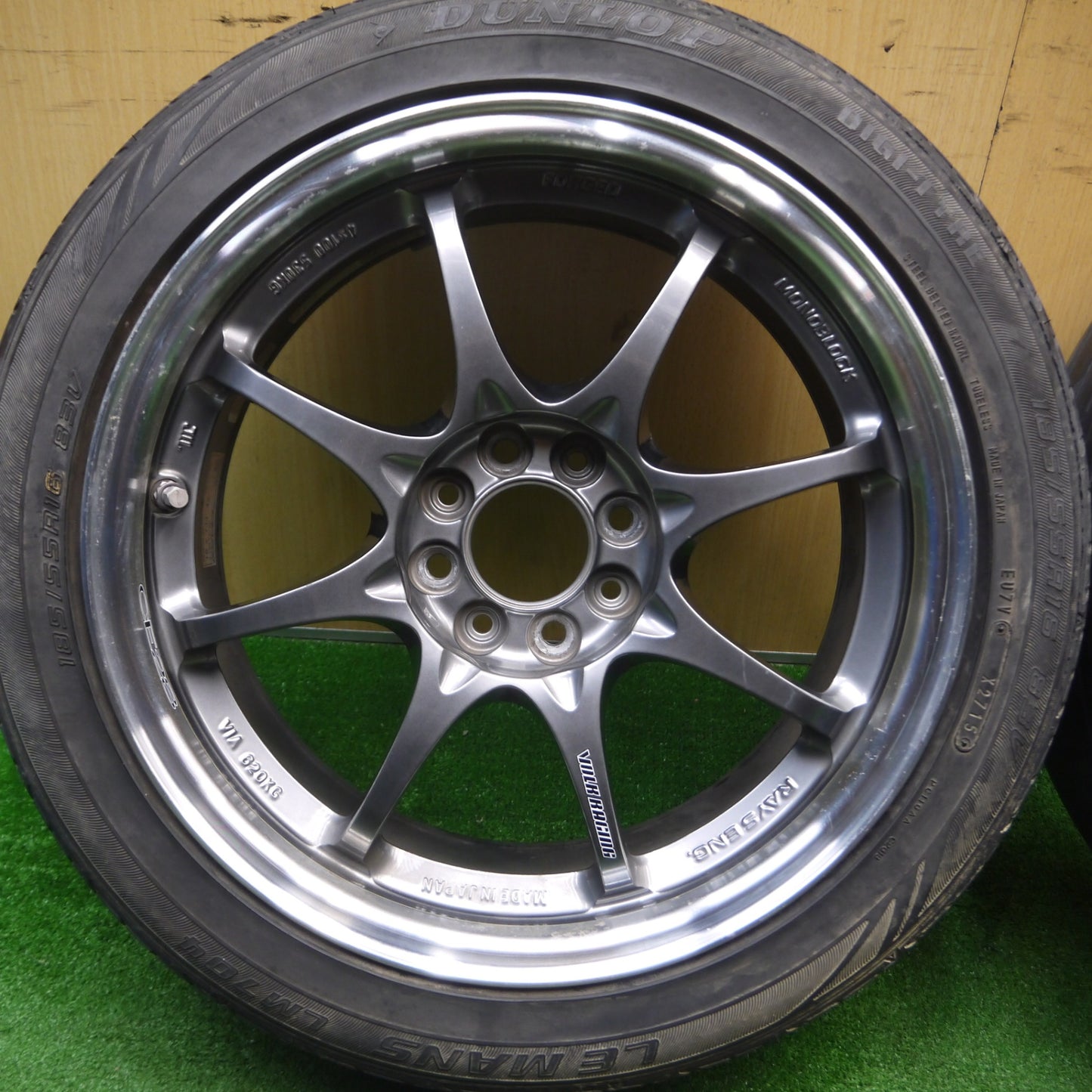 [送料無料] 4本価格★RAYS VR CE28N MONOBLOCK 鍛造 185/55R16 ダンロップ LE MANS LM704 16インチ レイズ モノブロック PCD100/4H★4121611Hノ