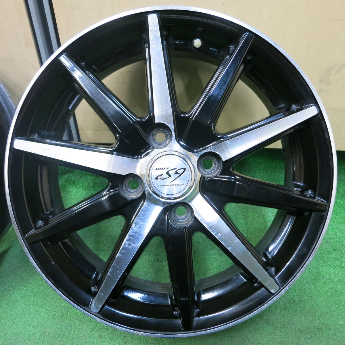 [送料無料] 4本価格★ZINA DIOS es9 社外 アルミ ホイール 15インチ 15×4.5J PCD100/4H★4103111SYホ
