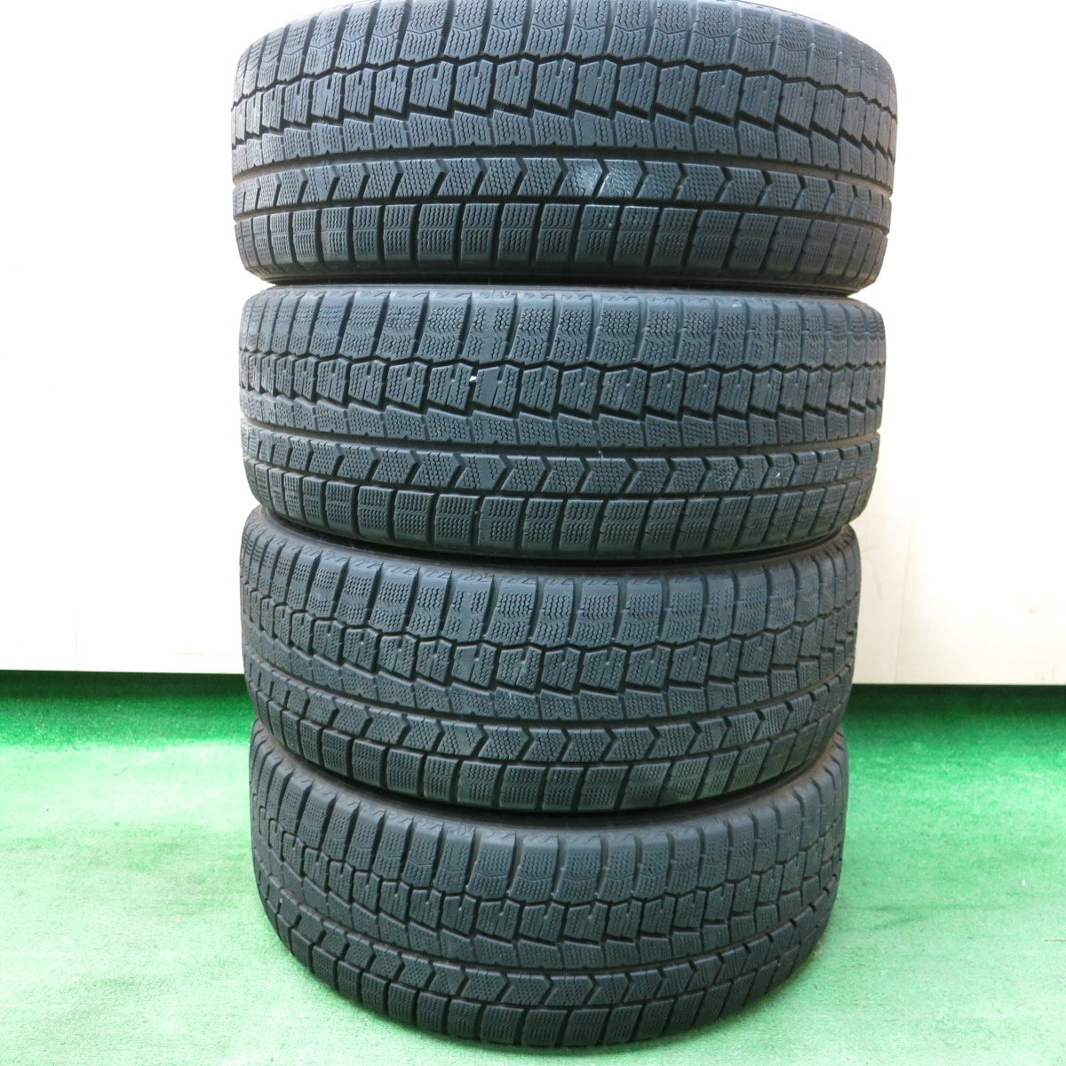 *送料無料* バリ溝！9分★スバル レガシィ 純正 225/45R18 スタッドレス ダンロップ ウインターマックス WM02 18インチ PCD100/5H★4042802KMス