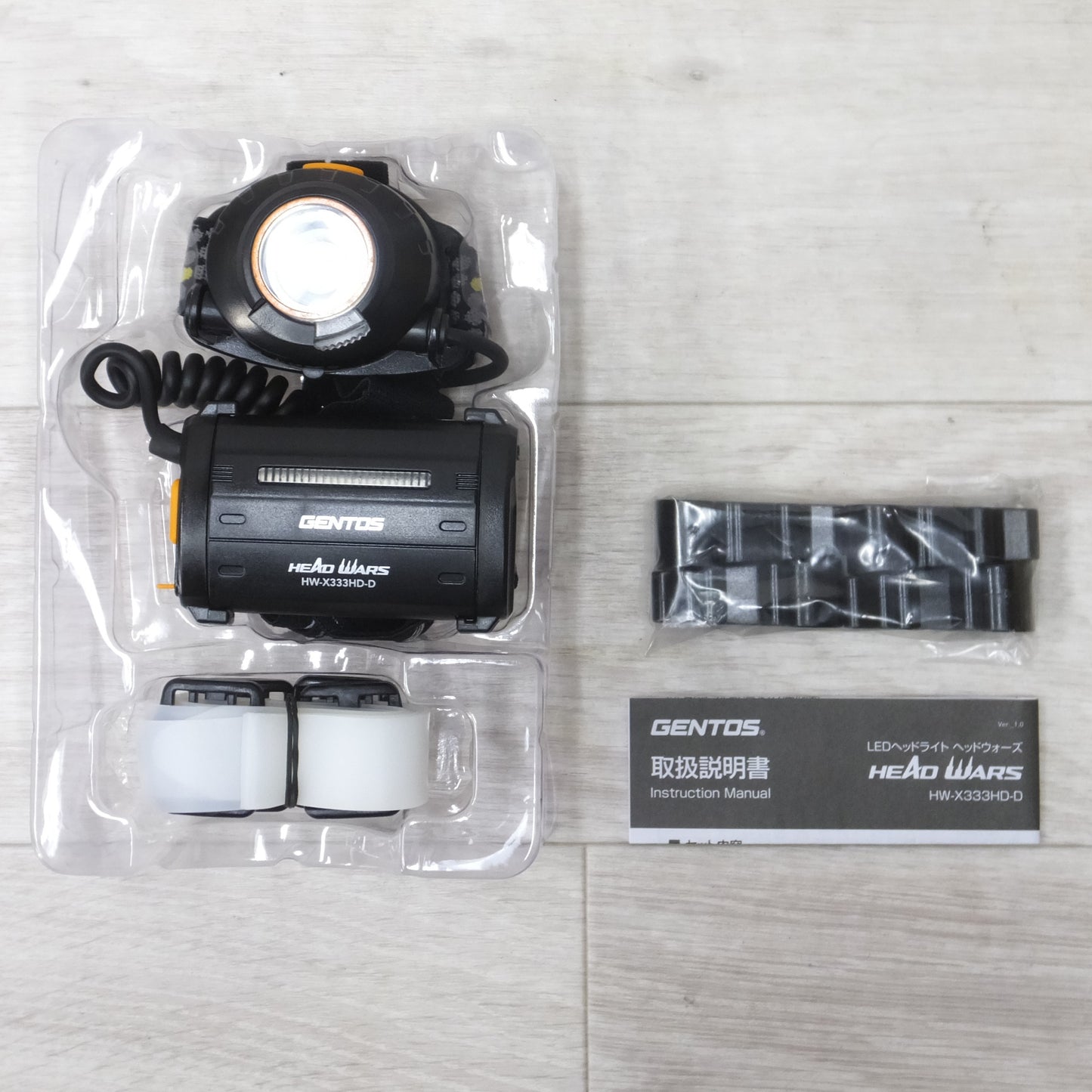 [送料無料] 未使用◆ジェントス LEDヘッドライト HW-X333HD-D 360ルーメン  防塵 防滴 GENTOS◆