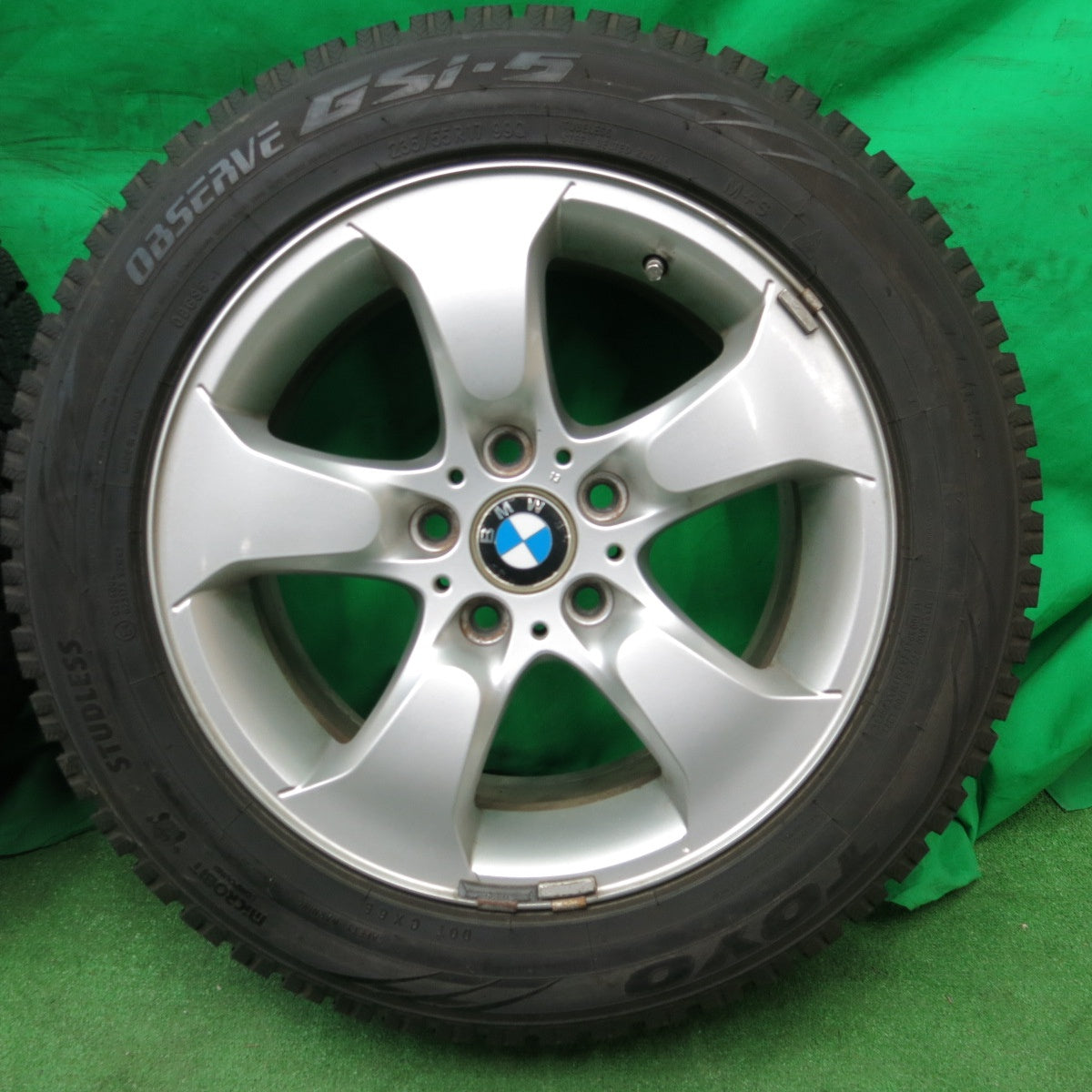 *送料無料* バリ溝！9.5分★BMW X3 E83 純正 235/55R17 スタッドレス トーヨー オブザーブ GSi-5 17インチ PCD120/5H★4052502ナス