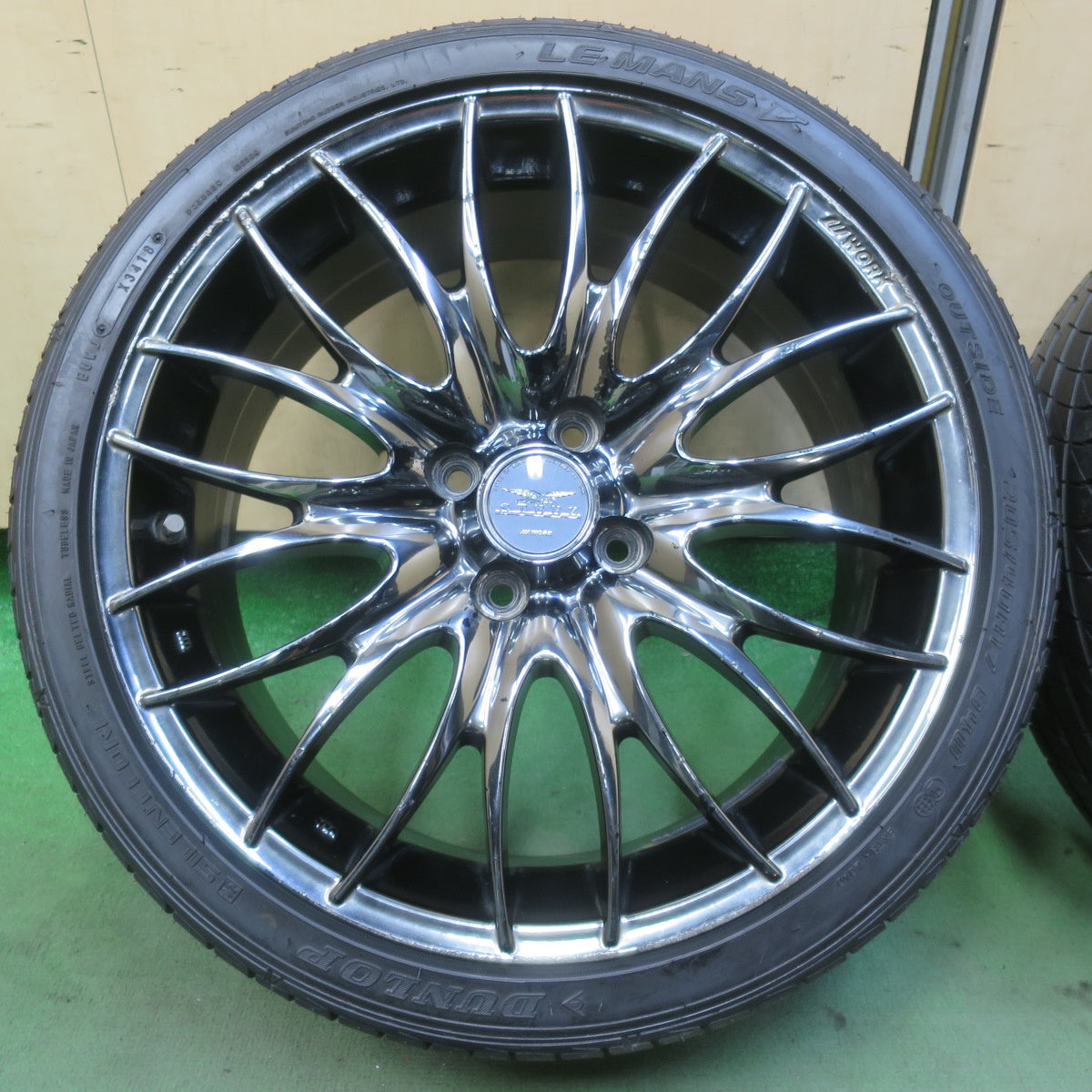 バリ溝！ほぼ10分◎WORK STEEZ 205/40R17 ダンロップ LE MANS V ワーク スティーズ 17インチ PCD100/4H◎6080506IMノ