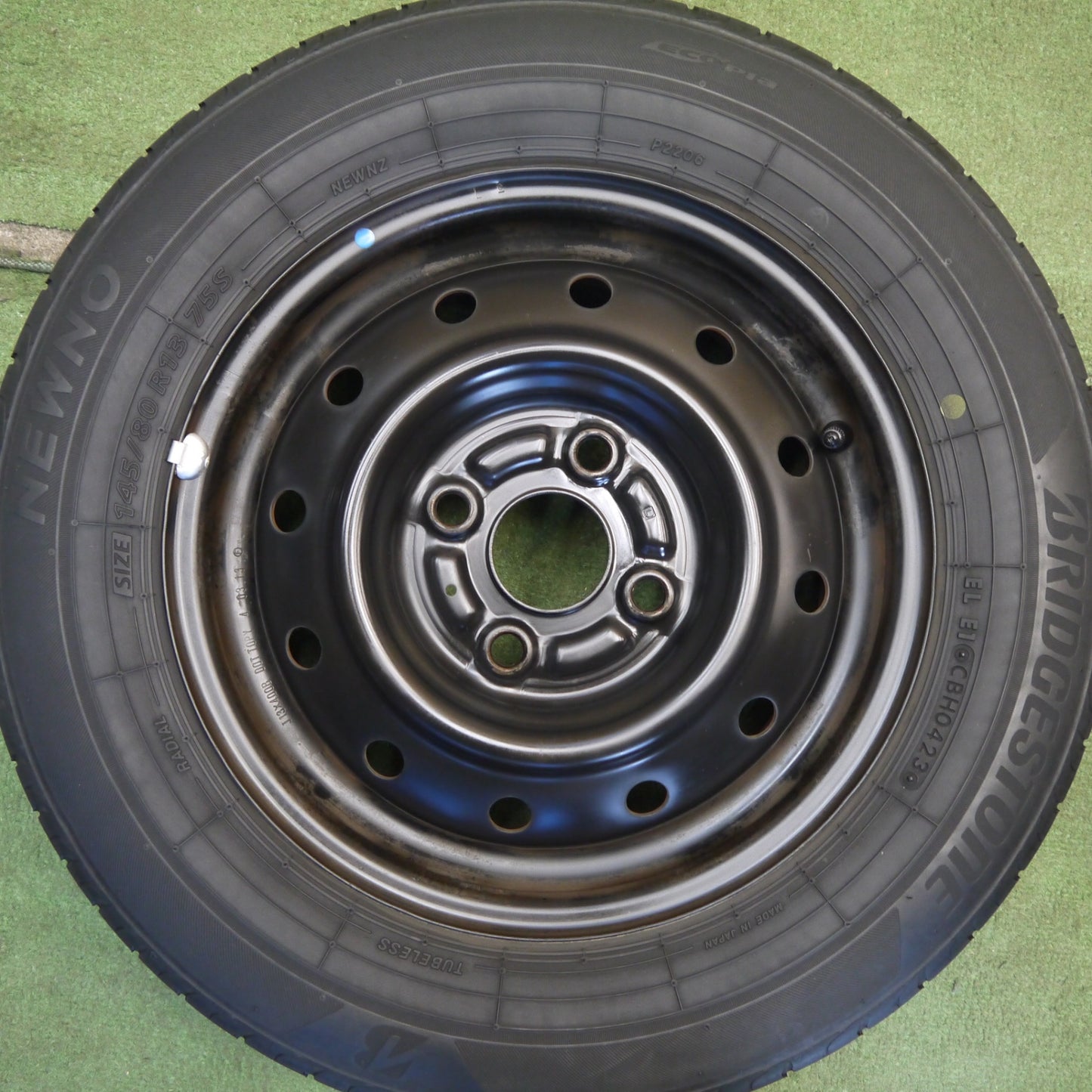 4本価格！23年★145/80R13 ブリヂストン NEWNO スチール ホイール ニューノ 13インチ PCD100/4H★6051905Hノ