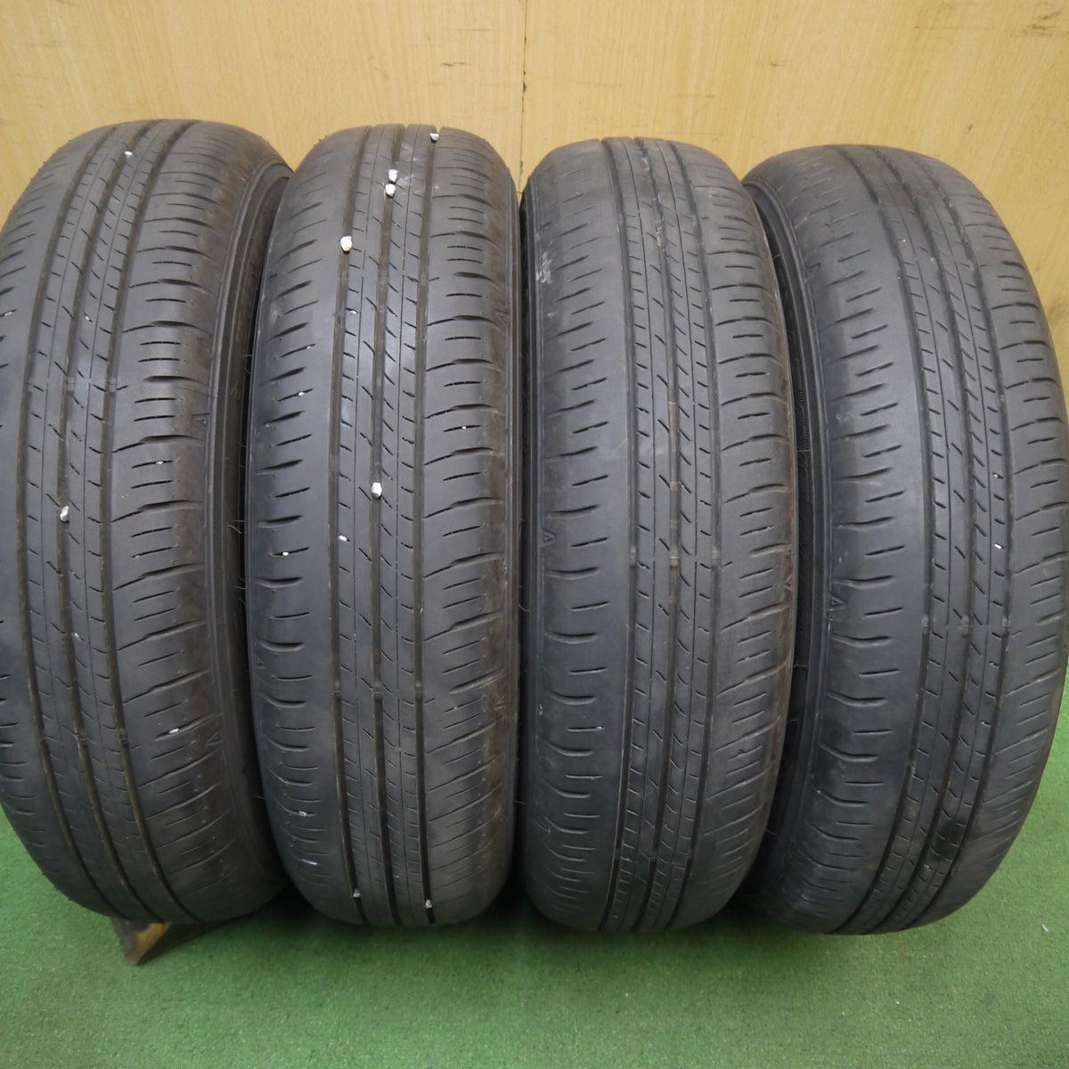 バリ溝！23年！8.5分◎スズキ ワゴンR スマイル 純正 スチール 155/65R14 ダンロップ エナセーブ EC300+ 14インチ PCD100/4H◎6092803Hノ