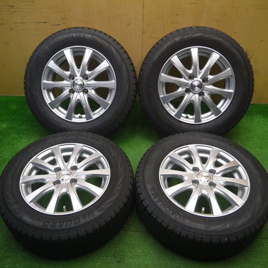 [送料無料] バリ溝！22年！キレイ！ほぼ10分★スタッドレス 175/70R14 ヨコハマ アイスガード iG70 ravrion RS01 ラブリオン 14インチ PCD100/4H★4110102Hス