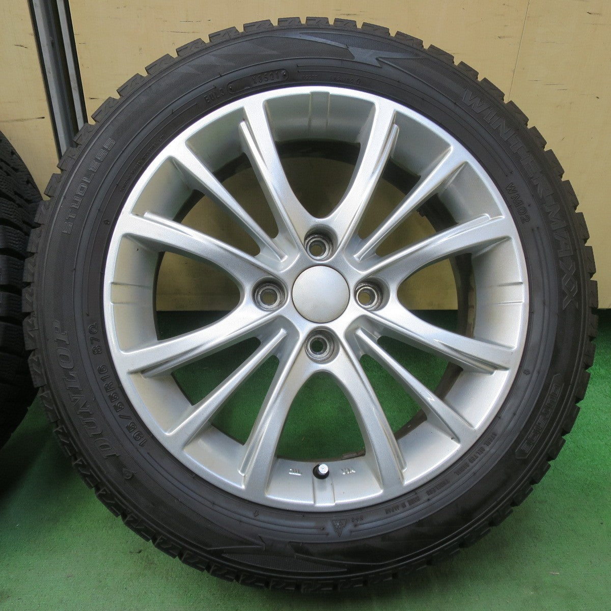 バリ溝！9.5分★プジョー 等 ATS CP Type 195/55R16 スタッドレス ダンロップ ウインターマックス WM02 CPタイプ 16インチ PCD108/4H★6021505IMス