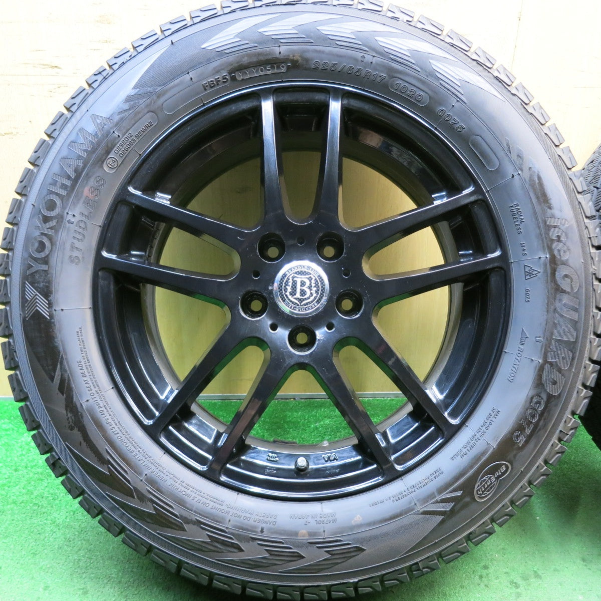 バリ溝！9.5分★スタッドレス 225/65R17 ヨコハマ アイスガード G075 BRANDLE-LINE ブランドルライン 17インチ PCD114.3/5H★5080802HAス
