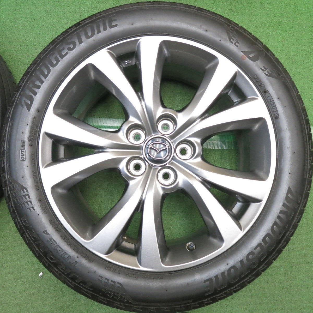 キレイ！22年◎マツダ CX-30 純正 215/55R18 ブリヂストン トランザ T005A CX30 18インチ PCD114.3/5H◎6091305HAノ