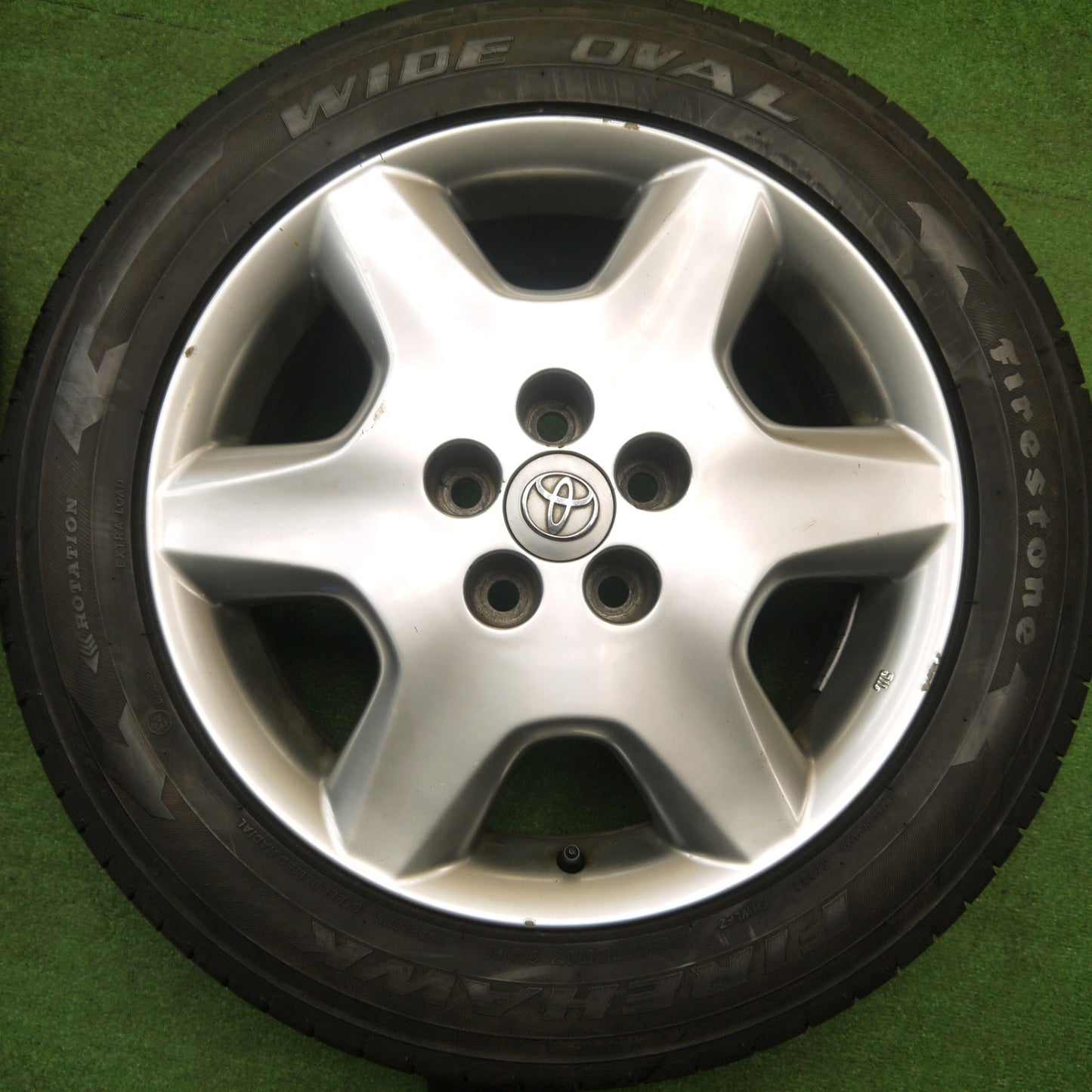 バリ溝！9.5分★トヨタ 30系 セルシオ 純正 225/55R17 ファイアストン ファイアホーク ワイドオーバル 17インチ PCD114.3/5H★5111208Hノ