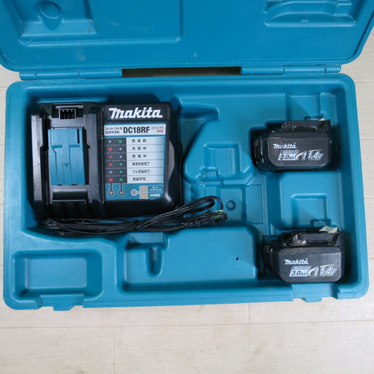 [送料無料] バッテリー2個付☆マキタ 純正 バッテリー BL1430B 急速 充電器 DC18RF 14.4V 3.0Ah 44Wh makita ケース付き 電動 工具 に☆
