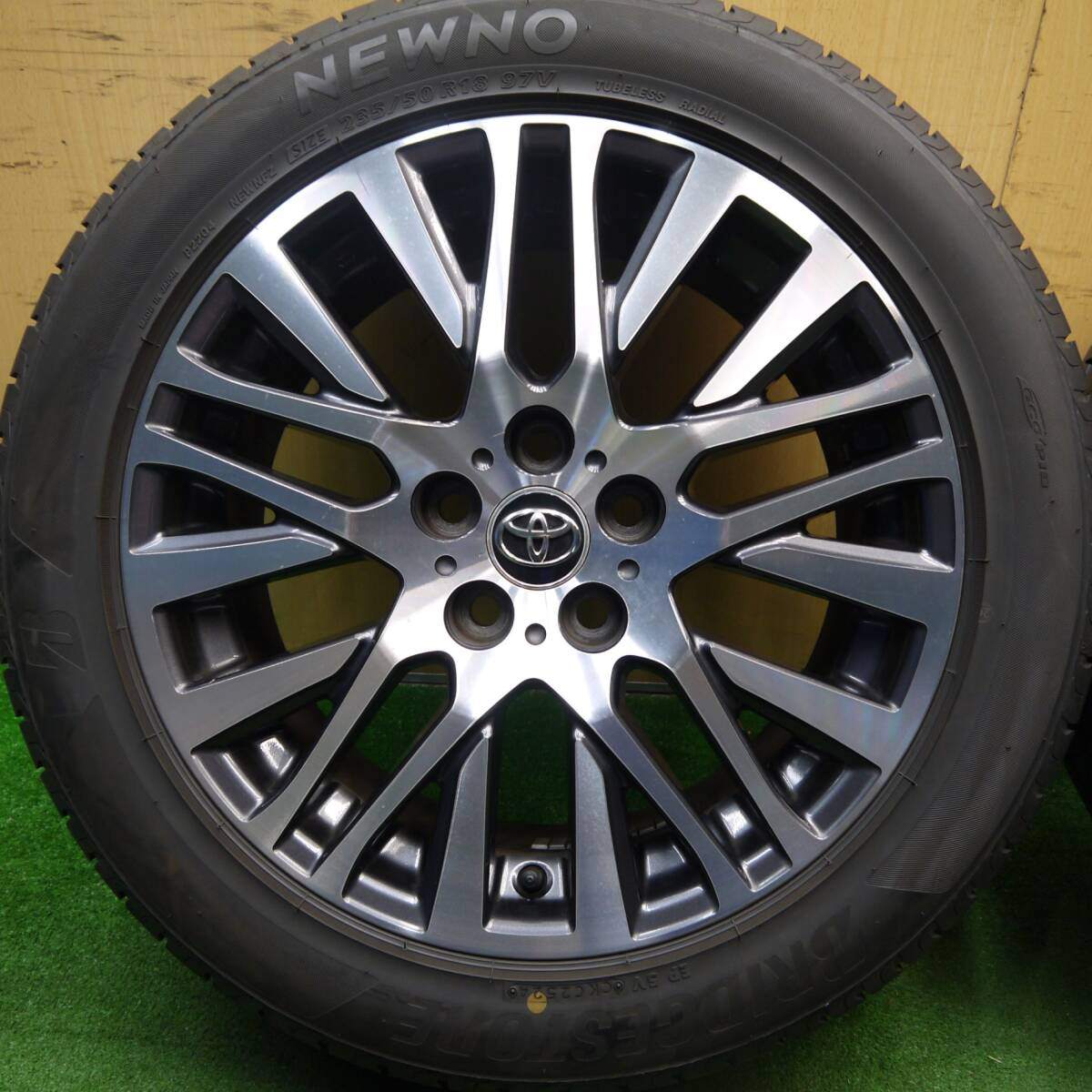 バリ溝 24年 9.5分★トヨタ 30系 ヴェルファイア アルファード SC ZG 純正 235/50R18 ブリヂストンNEWNO PCD114.3/5H★5040707Hノ