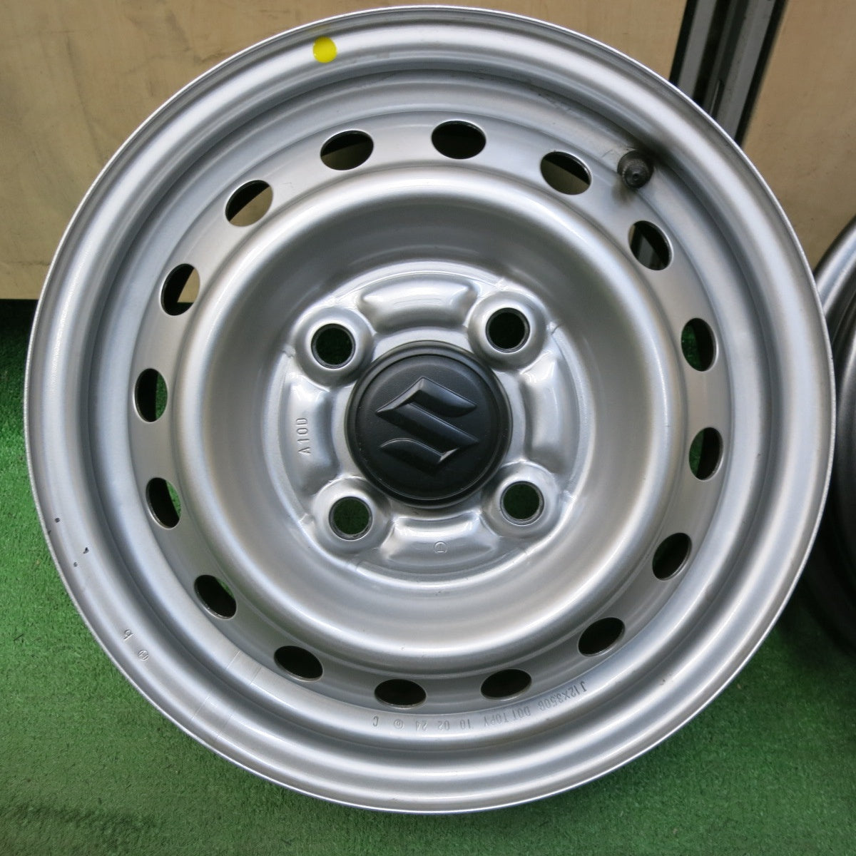 [送料無料] 新車外し★スズキ キャリイ 純正 スチール ホイール 12インチ 12×3.50B キャリィ キャリー PCD100/4H★5031403SYホ