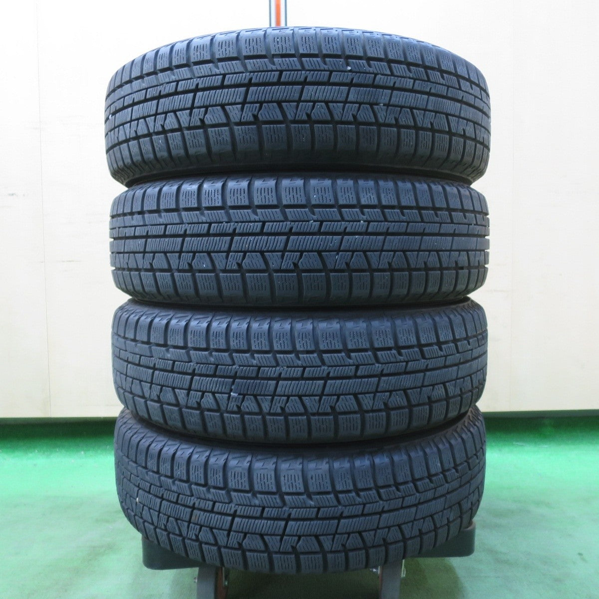 バリ溝！キレイ！9分★スタッドレス 155/65R14 ヨコハマ アイスガード iG50 プラス GRASS グラス 14インチ PCD100/4H★5040709イス