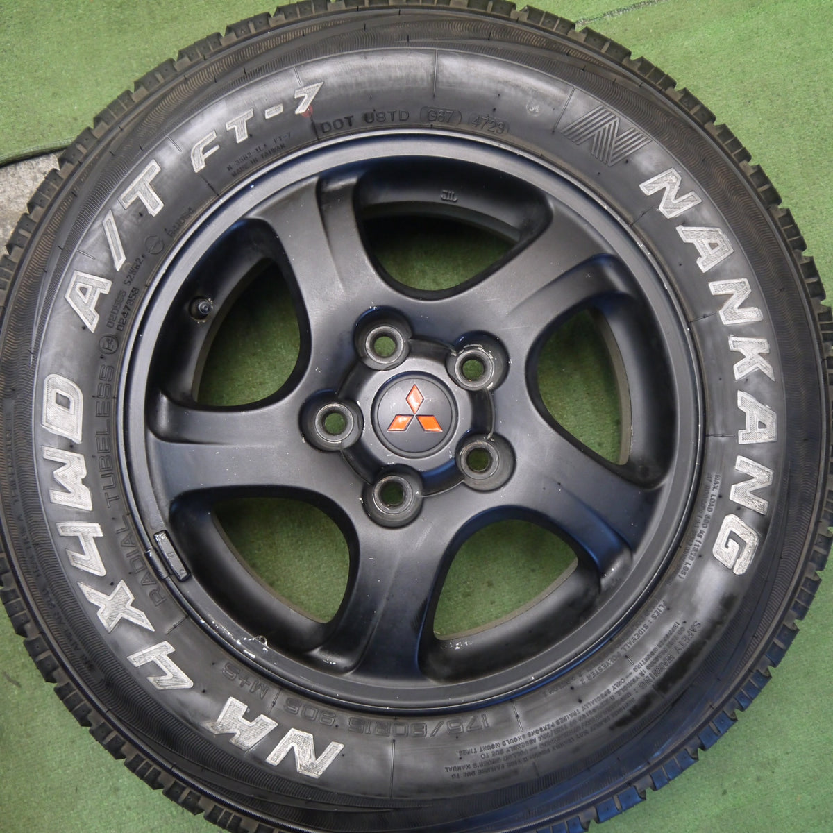 4本価格！23年◎三菱 パジェロ ミニ 純正 ENKEI 175/80R15 ナンカン NK 4X4WD A/T FT-7 エンケイ 15インチ PCD114.3/5H◎6082807Hノ