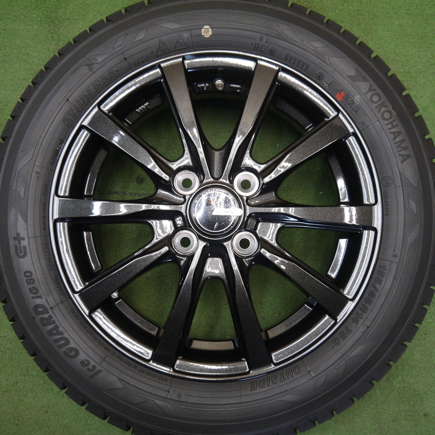 未使用！25年◎スタッドレス 155/65R14 ヨコハマ アイスガード iG80 WEZEN ウェーゼン 14インチ PCD100/4H◎6070502Hス
