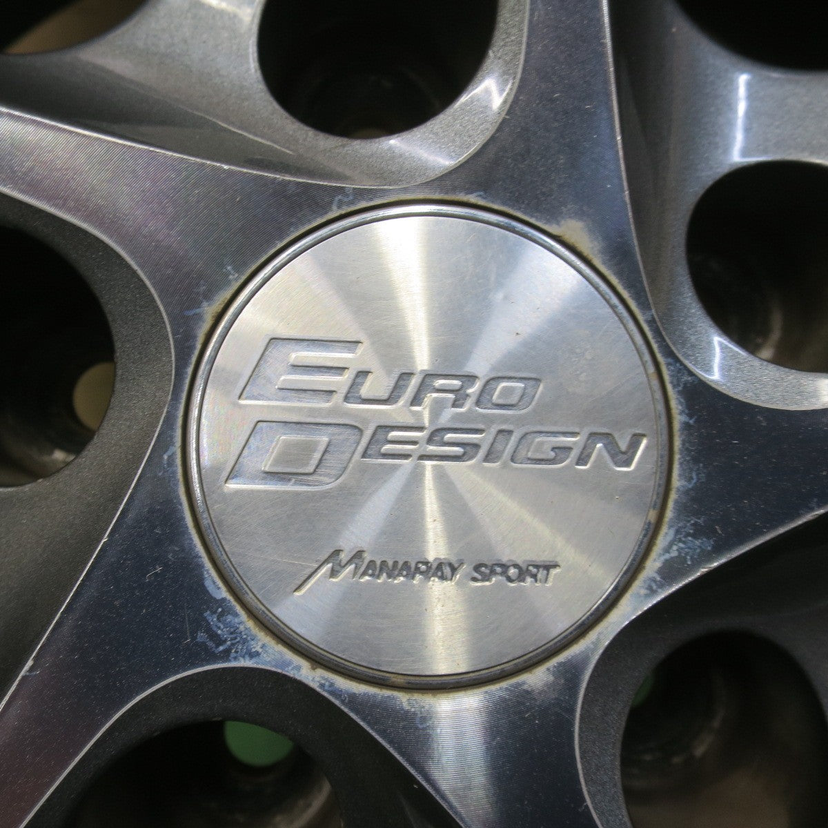 バリ溝！22年！9分◎215/55R17 ブリヂストン LUFT RVⅡ EURODESIGN TORNADO MANARAY SPORT ユーロデザイン トルネード 17インチ PCD114.3/5H◎6081101IMノ