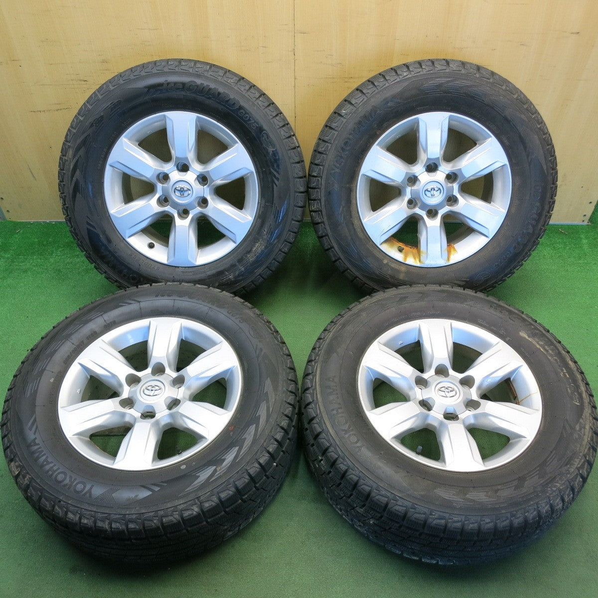 バリ溝！9.5分◎トヨタ 150系 ランクル プラド 純正 265/65R17 スタッドレス ヨコハマ アイスガード G075 17インチ PCD139.7/6H◎6081309HAス