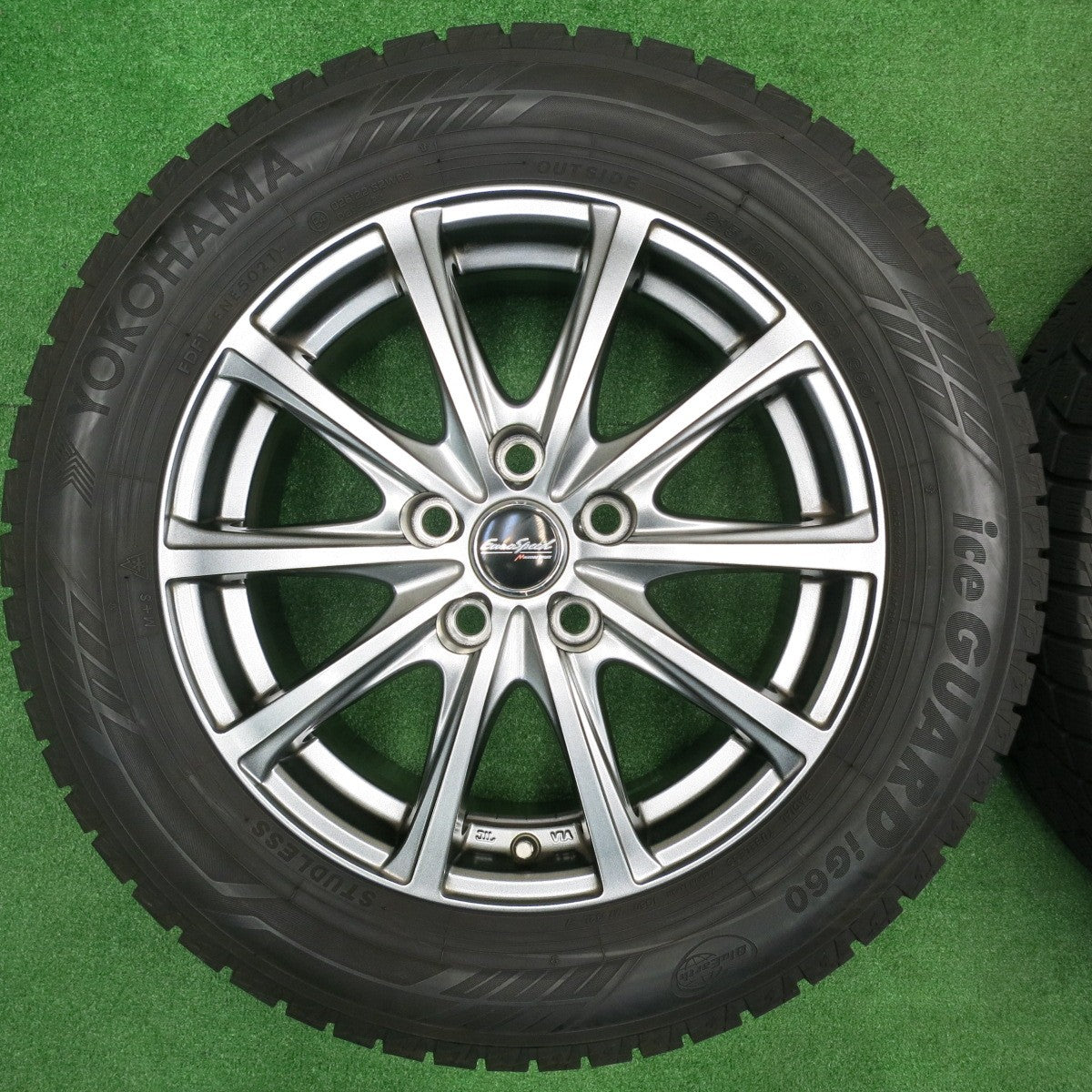 [送料無料] バリ溝！21年！キレイ！8.5分★スタッドレス 215/60R16 ヨコハマ アイスガード iG60 EuroSpeed MANARAY SPORT 16インチ PCD114.3/5H★4111502NJス