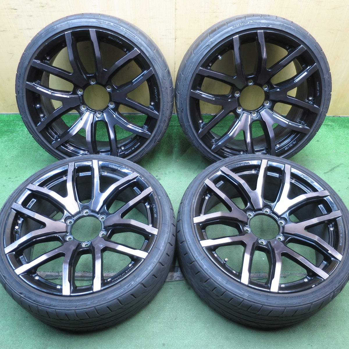 バリ溝！21年！9.5分★RAYS DAYTONA FDX-F6 225/35R20 ニットー NT555 G2 レイズ デイトナ 20インチ PCD139.7/6H★5082601NJノ