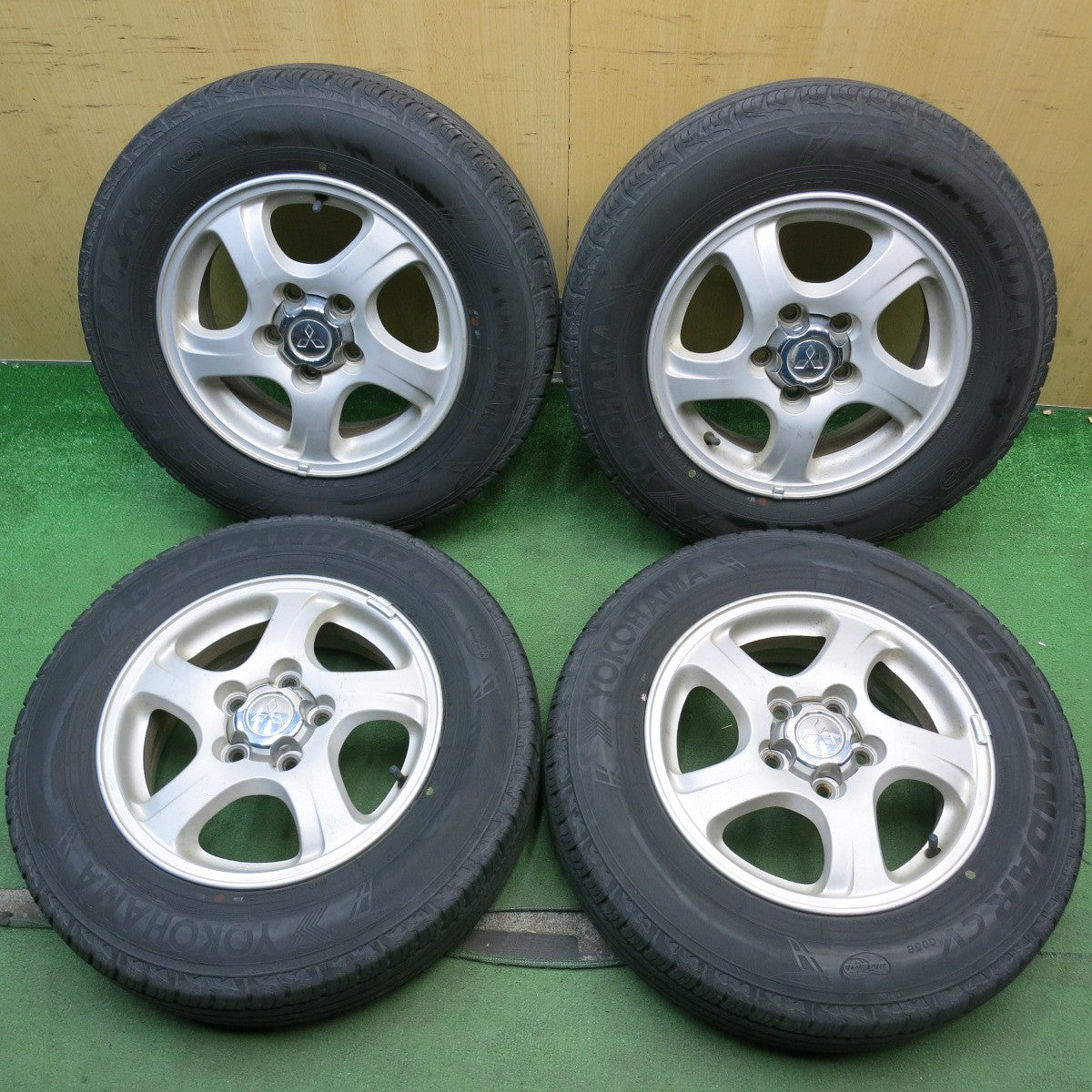 バリ溝！8.5分◎三菱 パジェロ ミニ 純正 175/80R15 ヨコハマ ジオランダー CV G058 15インチ PCD114.3/5H◎6080609HAノ