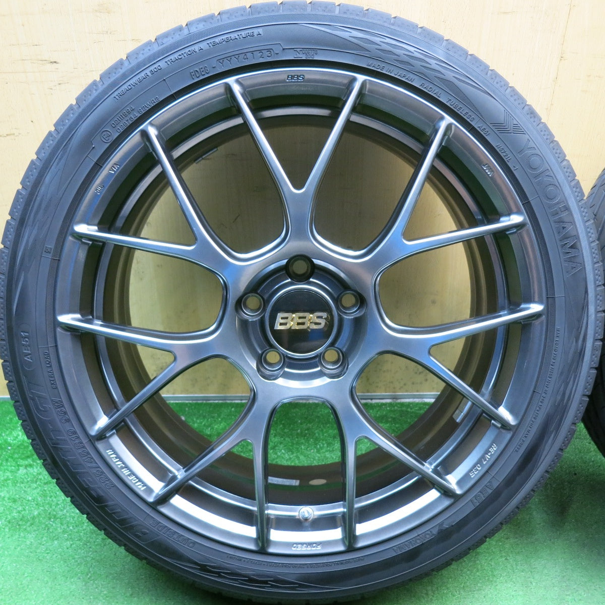 バリ溝！23年！キレイ！9分◎60系 プリウス 等 BBS RE-V7 035 鍛造 225/45R19 ヨコハマ BluEarth-GT AE51 ブルーアース 19インチ PCD114.3/5H◎6092701HAノ