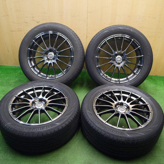 4本価格★ENKEI RS05 XV フォレスター 等 225/55R18 ブリヂストン レグノ GRV2 エンケイ 18インチ PCD100/5H★5031807Hノ