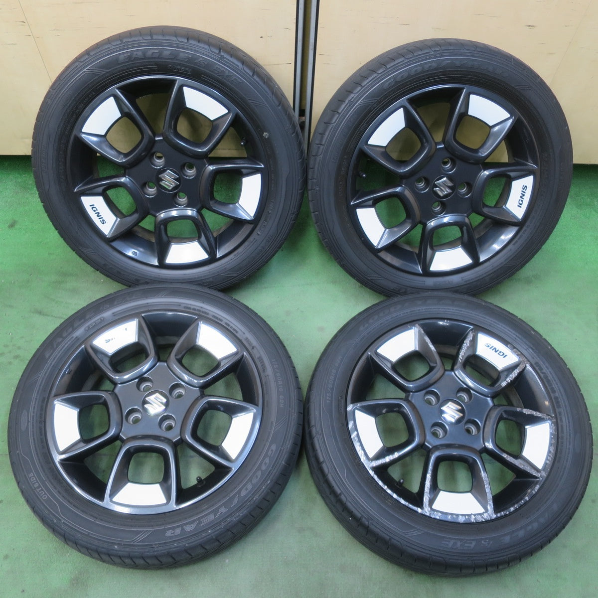 キレイ！ホイールアクセント付き★スズキ イグニス クロスビー 純正 175/60R16 グッドイヤー イーグル LS EXE 16インチ PCD100/4H★6031210イノ