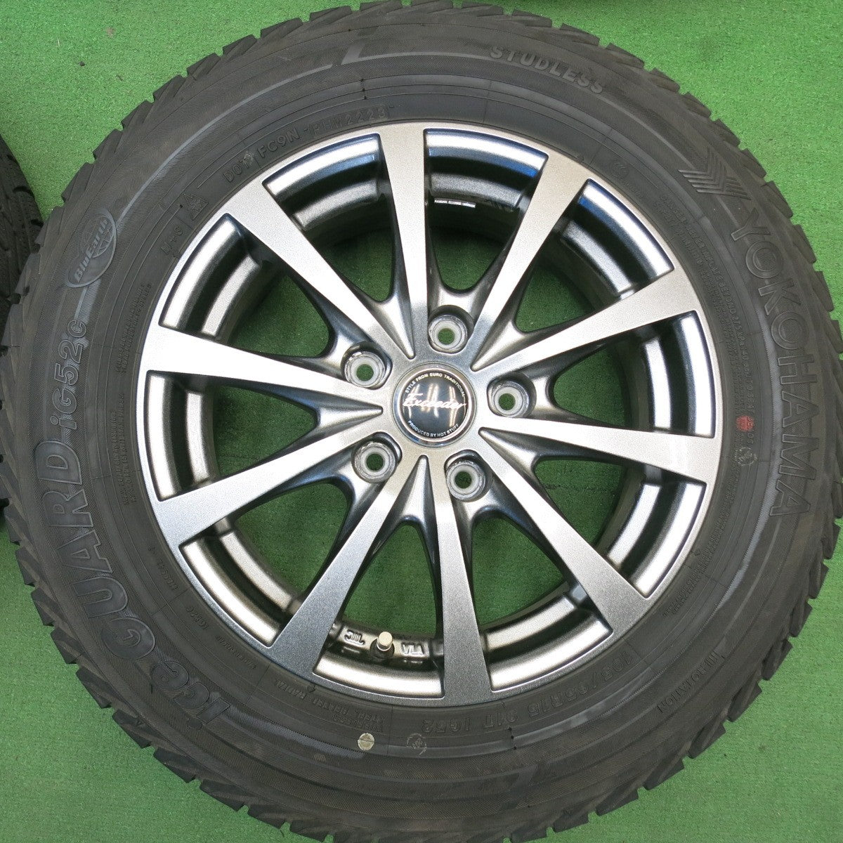 バリ溝！23年！キレイ！9分★スタッドレス 195/65R15 ヨコハマ アイスガード iG52C Exceeder エクシーダー 15インチ PCD114.3/5H★6040515HAス